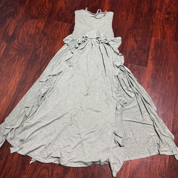 FREE PEOPLE Myra Maxi Dress Green ruffled spaghetti strap details XS NWT - Picture 16 of 16
